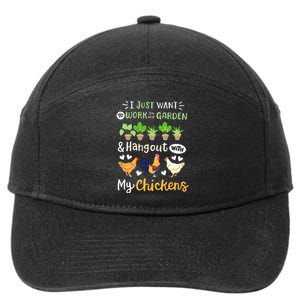 Funny Chicken For Men Women Gardening Chicken Lovers Garden 7-Panel Snapback Hat