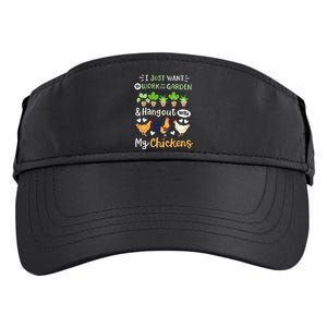 Funny Chicken For Men Women Gardening Chicken Lovers Garden Adult Drive Performance Visor