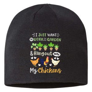 Funny Chicken For Men Women Gardening Chicken Lovers Garden Sustainable Beanie