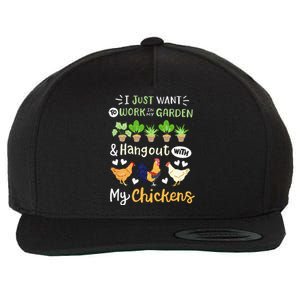 Funny Chicken For Men Women Gardening Chicken Lovers Garden Wool Snapback Cap