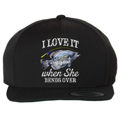 Funny Crappie Fishing Graphic Freshwater Fish Wool Snapback Cap