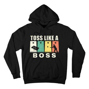 Funny Cornhole For Men Women Toss Like A Boss Dad Hoodie