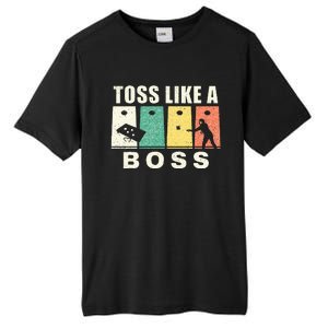 Funny Cornhole For Men Women Toss Like A Boss Dad Tall Fusion ChromaSoft Performance T-Shirt