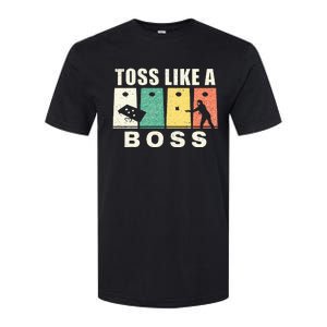 Funny Cornhole For Men Women Toss Like A Boss Dad Softstyle CVC T-Shirt