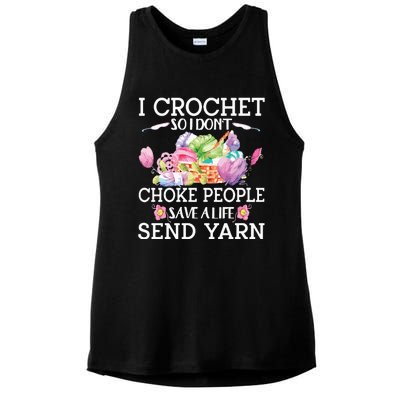 Funny Crochet Ladies PosiCharge Tri-Blend Wicking Tank