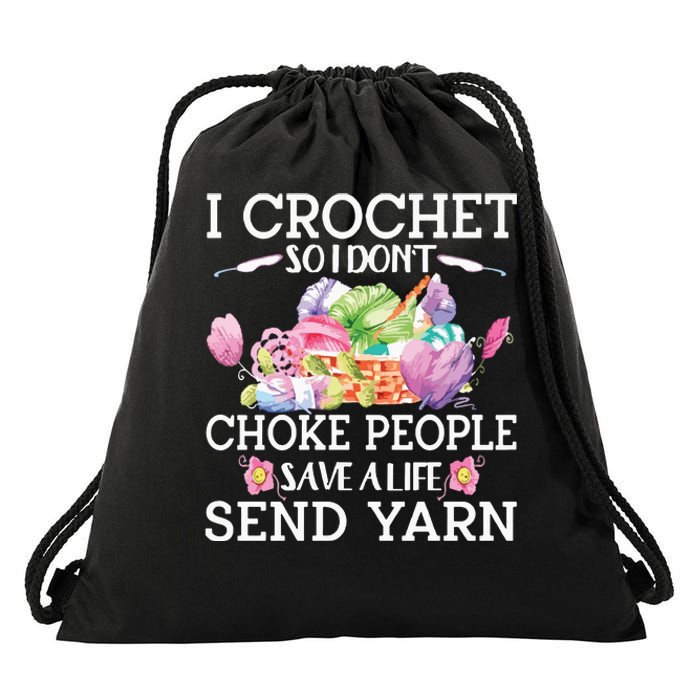 Funny Crochet Drawstring Bag