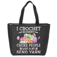 Funny Crochet Zip Tote Bag