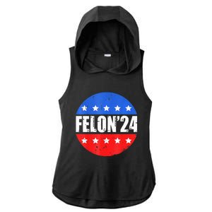 Felon24 Convicted Felon Pro Trump 2024 Ladies PosiCharge Tri-Blend Wicking Draft Hoodie Tank