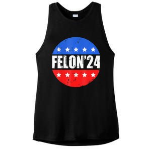 Felon24 Convicted Felon Pro Trump 2024 Ladies PosiCharge Tri-Blend Wicking Tank