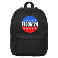 Felon24 Convicted Felon Pro Trump 2024 16 in Basic Backpack