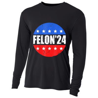 Felon24 Convicted Felon Pro Trump 2024 Cooling Performance Long Sleeve Crew