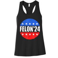 Felon24 Convicted Felon Pro Trump 2024 Women's Racerback Tank