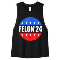 Felon24 Convicted Felon Pro Trump 2024 Women's Racerback Cropped Tank