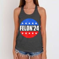 Felon24 Convicted Felon Pro Trump 2024 Women's Knotted Racerback Tank