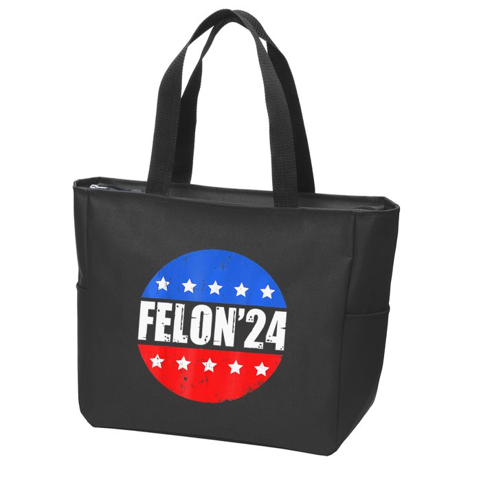 Felon24 Convicted Felon Pro Trump 2024 Zip Tote Bag