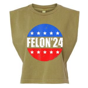 Felon24 Convicted Felon Pro Trump 2024 Garment-Dyed Women's Muscle Tee