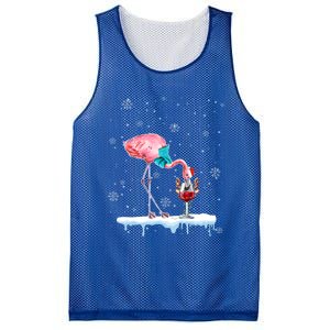 Funny Christmas Flamingo Hat Santa Wine Reindeer Ing Gift Mesh Reversible Basketball Jersey Tank