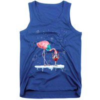 Funny Christmas Flamingo Hat Santa Wine Reindeer Ing Gift Tank Top