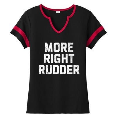 Funny CFI Flight Instructor More Right Rudder Premium Ladies Halftime Notch Neck Tee