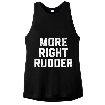 Funny CFI Flight Instructor More Right Rudder Premium Ladies PosiCharge Tri-Blend Wicking Tank