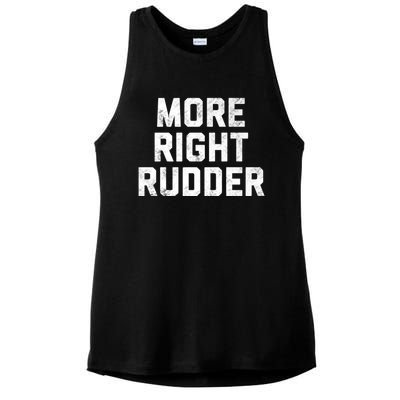 Funny CFI Flight Instructor More Right Rudder Premium Ladies PosiCharge Tri-Blend Wicking Tank