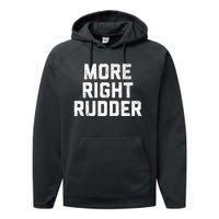 Funny CFI Flight Instructor More Right Rudder Premium Performance Fleece Hoodie