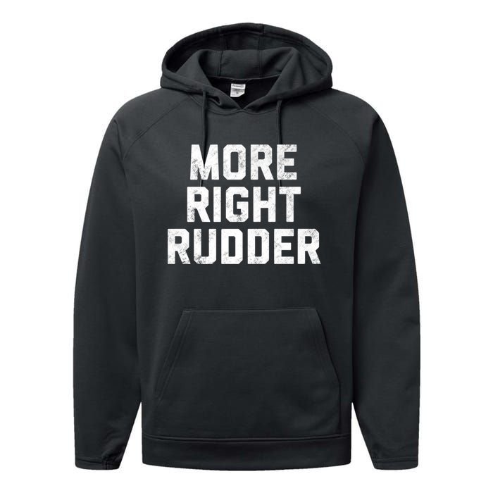 Funny CFI Flight Instructor More Right Rudder Premium Performance Fleece Hoodie