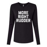 Funny CFI Flight Instructor More Right Rudder Premium Womens Cotton Relaxed Long Sleeve T-Shirt