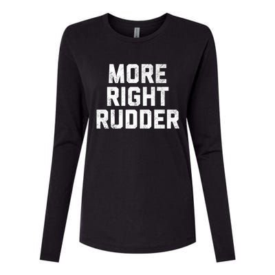 Funny CFI Flight Instructor More Right Rudder Premium Womens Cotton Relaxed Long Sleeve T-Shirt