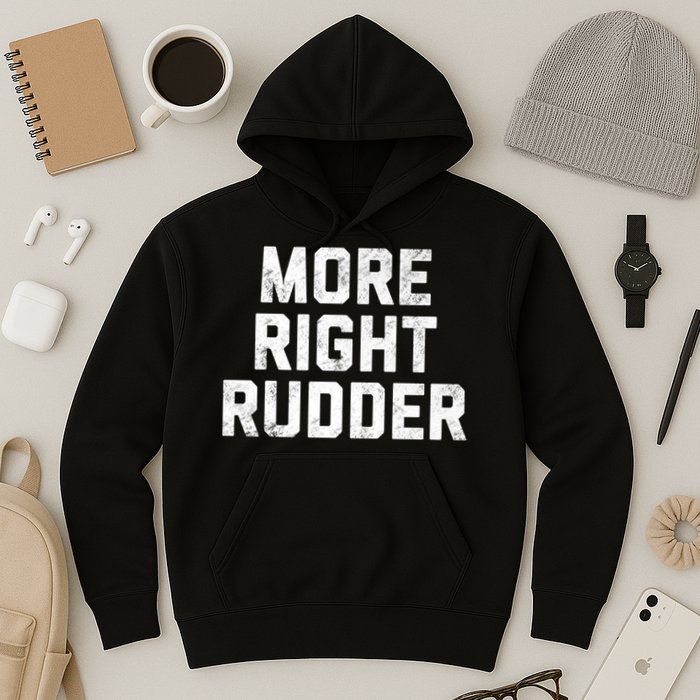 Funny CFI Flight Instructor More Right Rudder Premium Hoodie