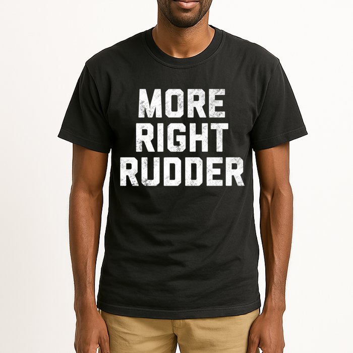 Funny CFI Flight Instructor More Right Rudder Premium Tall T-Shirt