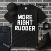 Funny CFI Flight Instructor More Right Rudder Premium Tall T-Shirt