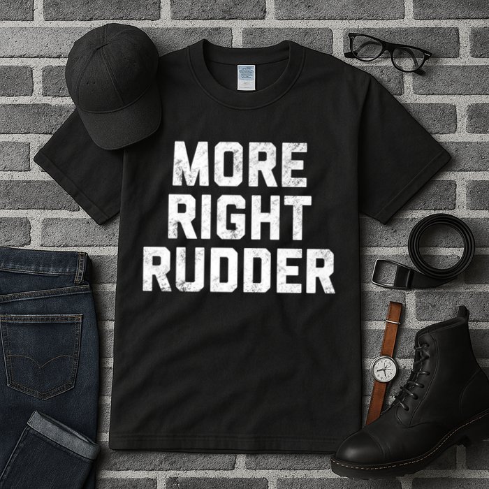 Funny CFI Flight Instructor More Right Rudder Premium Tall T-Shirt