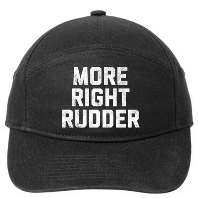 Funny CFI Flight Instructor More Right Rudder Premium 7-Panel Snapback Hat