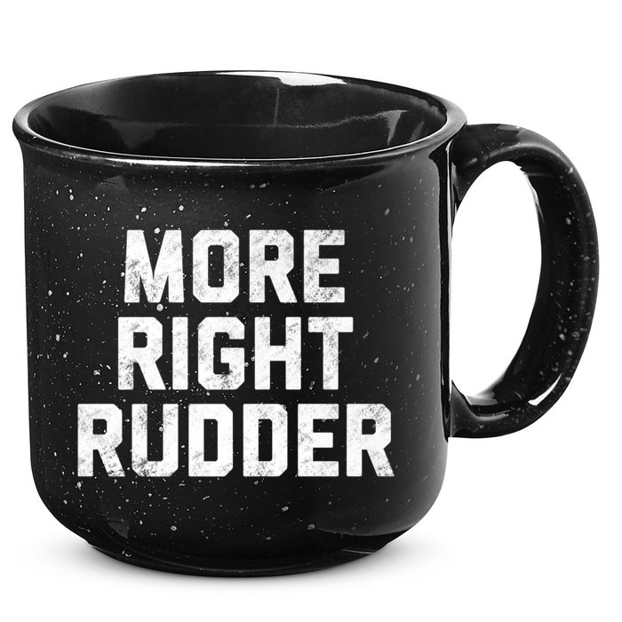 Funny CFI Flight Instructor More Right Rudder Premium 15oz Campfire Ceramic Mug