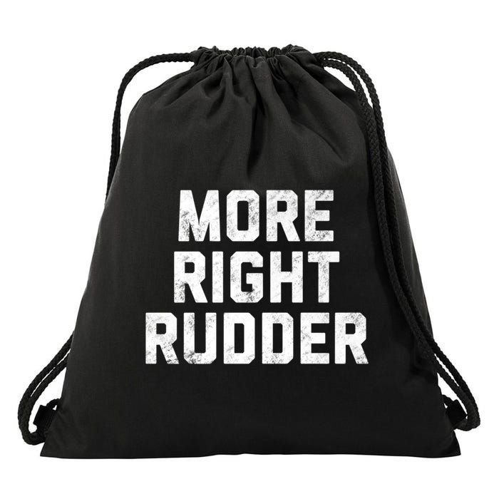 Funny CFI Flight Instructor More Right Rudder Premium Drawstring Bag