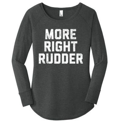 Funny CFI Flight Instructor More Right Rudder Premium Women's Perfect Tri Tunic Long Sleeve Shirt