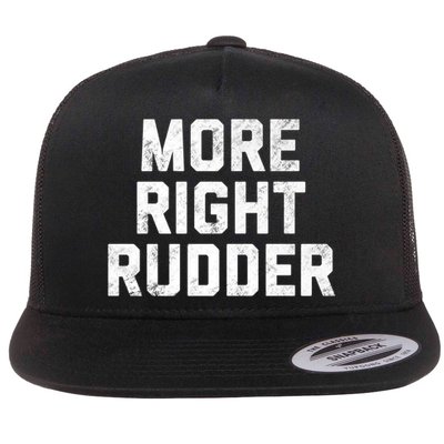 Funny CFI Flight Instructor More Right Rudder Premium Flat Bill Trucker Hat