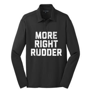 Funny CFI Flight Instructor More Right Rudder Premium Silk Touch Performance Long Sleeve Polo