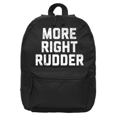 Funny CFI Flight Instructor More Right Rudder Premium 16 in Basic Backpack