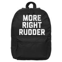 Funny CFI Flight Instructor More Right Rudder Premium 16 in Basic Backpack