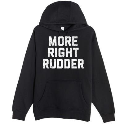 Funny CFI Flight Instructor More Right Rudder Premium Premium Pullover Hoodie