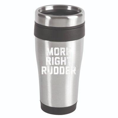 Funny CFI Flight Instructor More Right Rudder Premium 16oz Travel Tumbler
