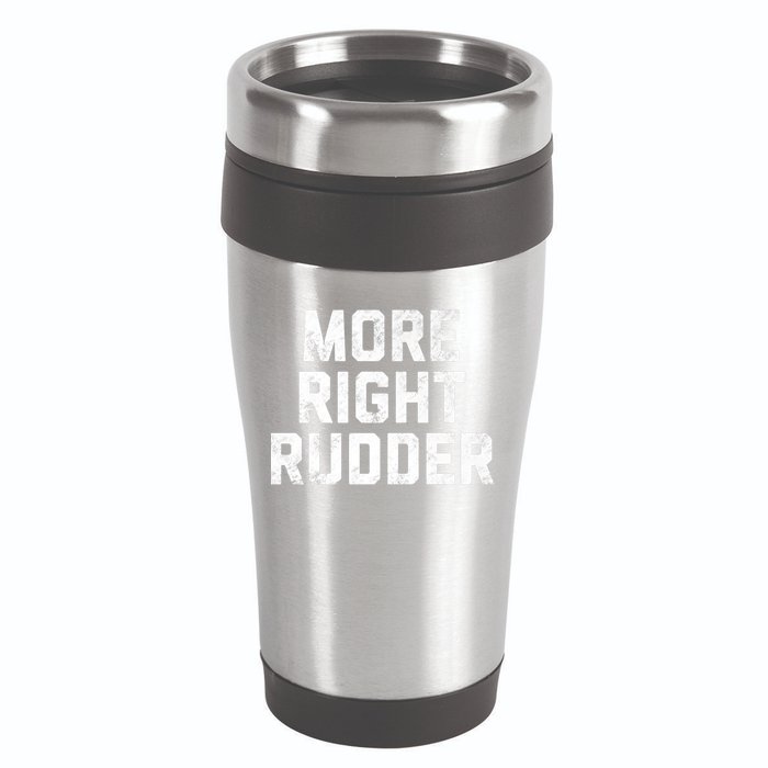 Funny CFI Flight Instructor More Right Rudder Premium 16oz Travel Tumbler