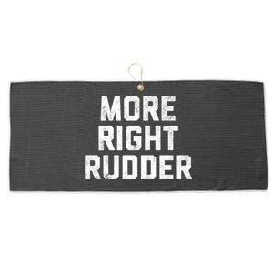 Funny CFI Flight Instructor More Right Rudder Premium Large Microfiber Waffle Golf Towel