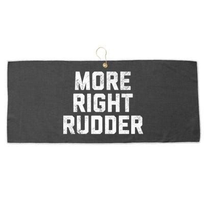 Funny CFI Flight Instructor More Right Rudder Premium Large Microfiber Waffle Golf Towel