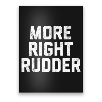 Funny CFI Flight Instructor More Right Rudder Premium Poster