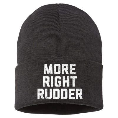 Funny CFI Flight Instructor More Right Rudder Premium Sustainable Knit Beanie