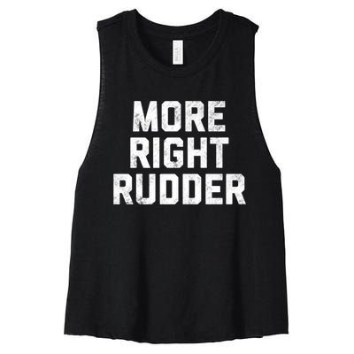 Funny CFI Flight Instructor More Right Rudder Premium Women's Racerback Cropped Tank