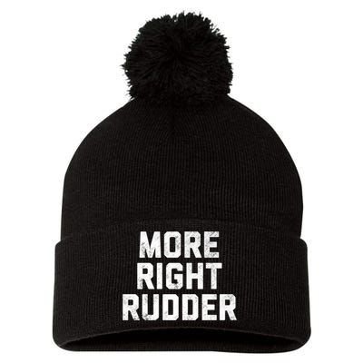 Funny CFI Flight Instructor More Right Rudder Premium Pom Pom 12in Knit Beanie